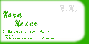 nora meier business card